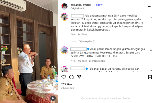Instagram Walikota Prabumulih. (Instagram)